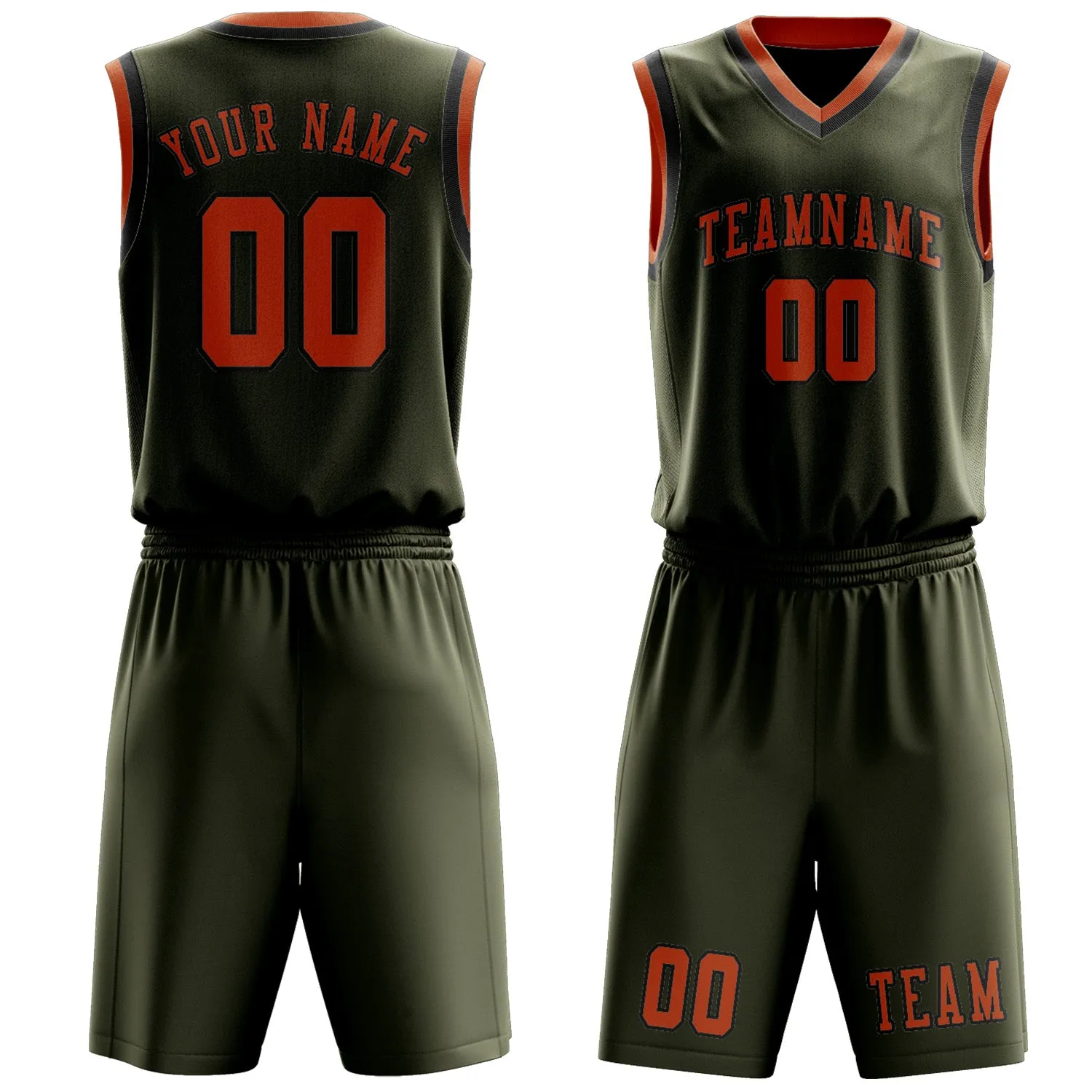 Custom Olive Orange Basketball Set sold by Tailorly
