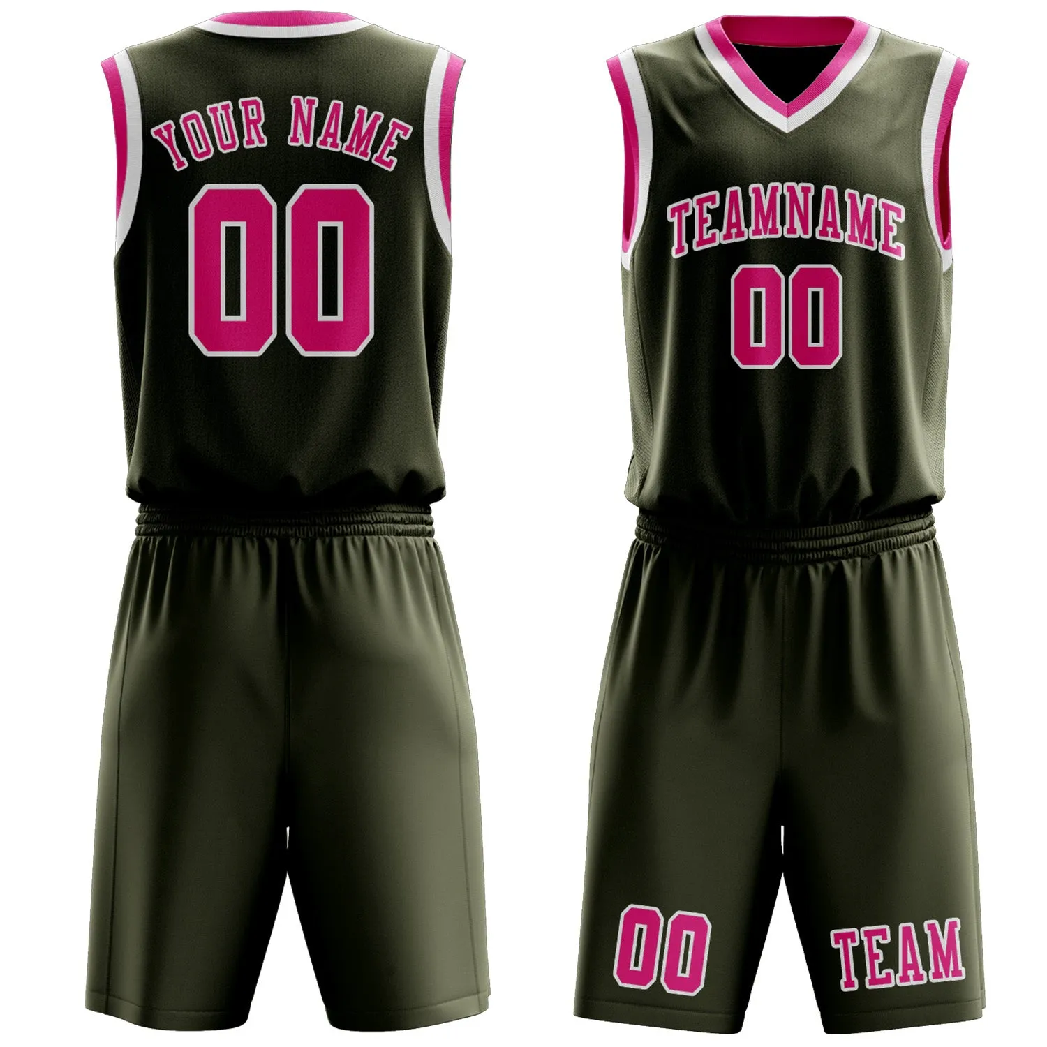 Custom Olive Pink Basketball Set sold by Tailorly