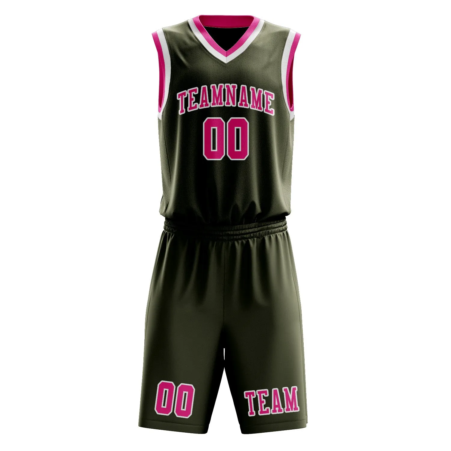 Custom Olive Pink Basketball Set sold by Tailorly product image thumbnail 2