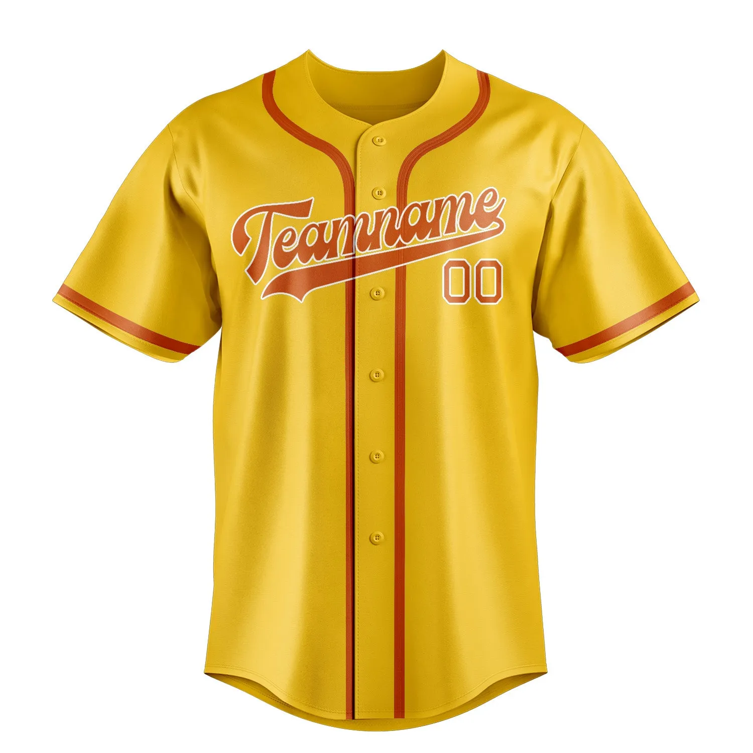 Custom Gold Orange Baseball Jersey sold by Tailorly product image thumbnail 2