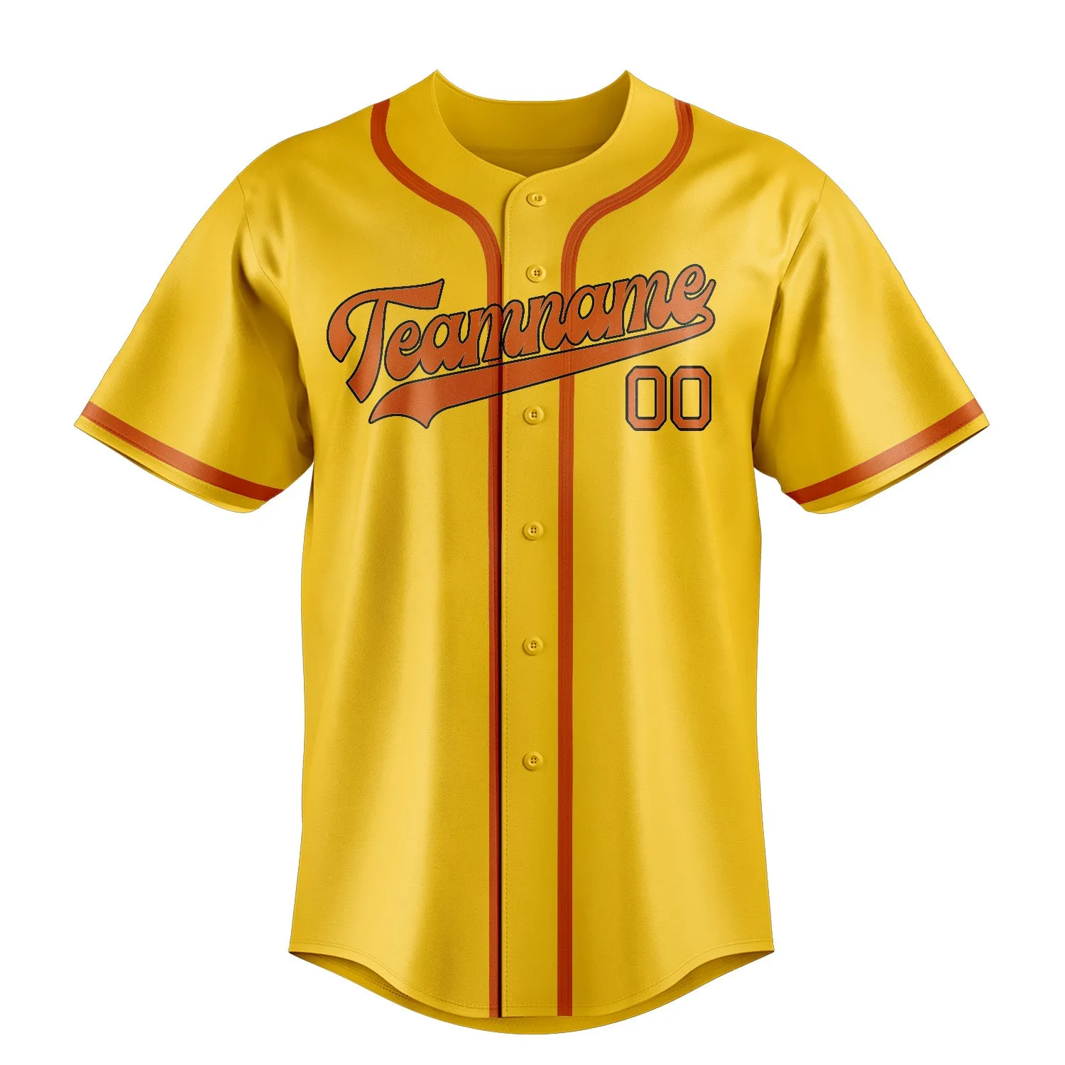 Custom Gold Orange Baseball Jersey sold by Tailorly product image thumbnail 2