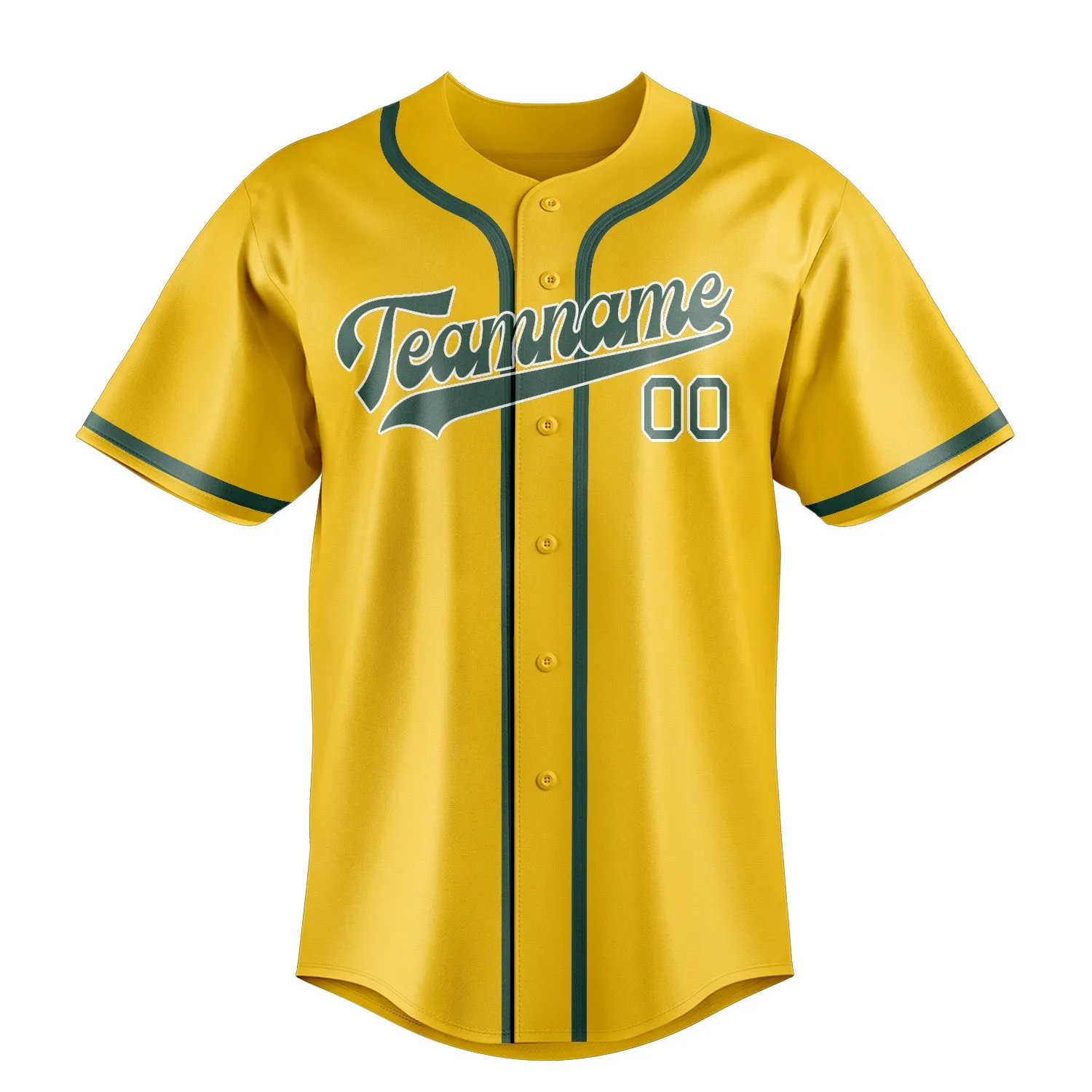 Custom Gold Blue Green Baseball Jersey sold by Tailorly product image thumbnail 2