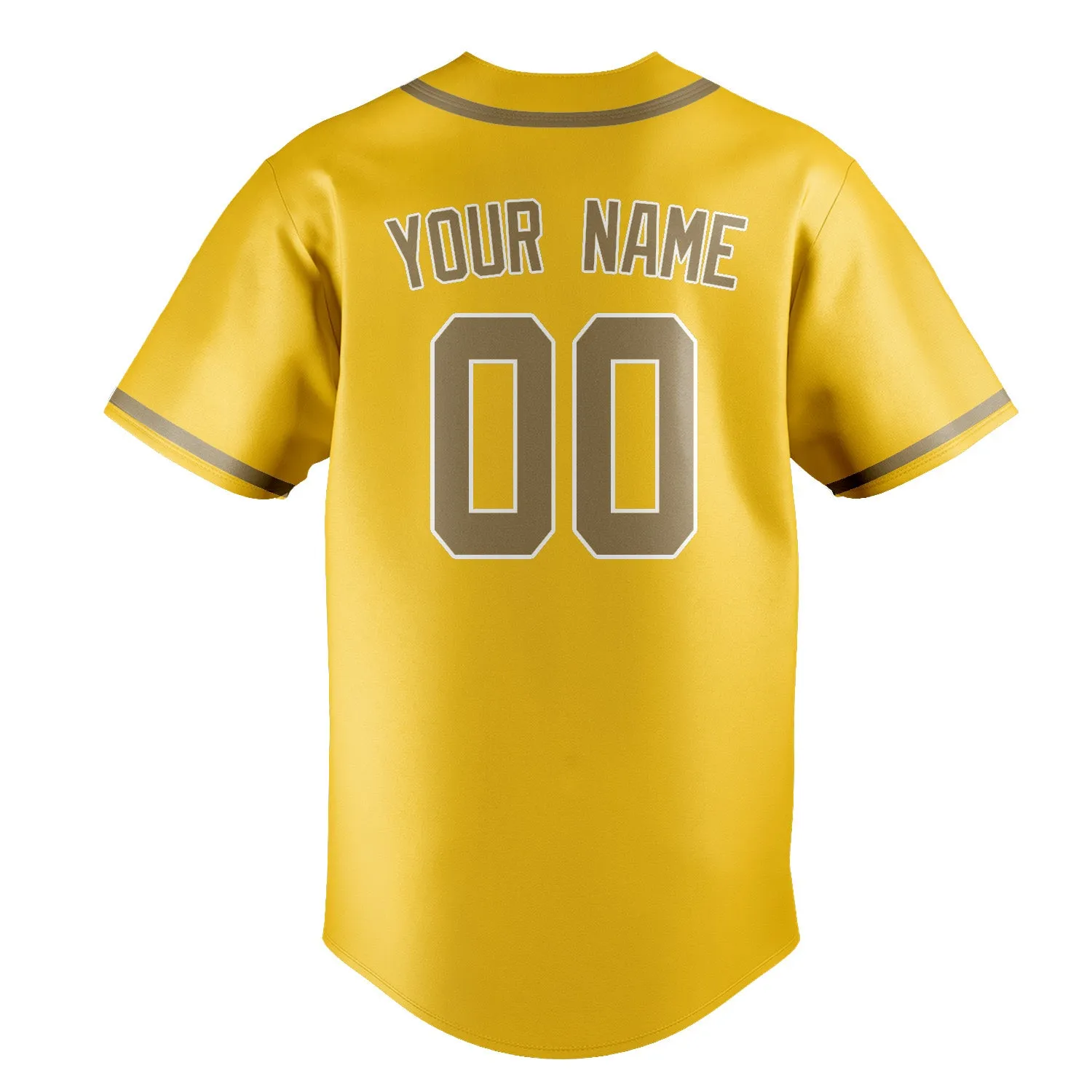 Custom Gold Light Khaki Baseball Jersey sold by Tailorly product image thumbnail 3