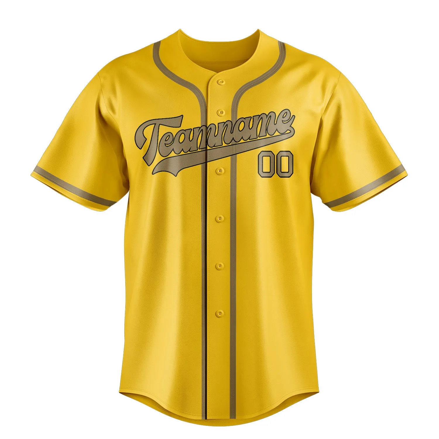 Custom Gold Light Khaki Baseball Jersey sold by Tailorly product image thumbnail 2