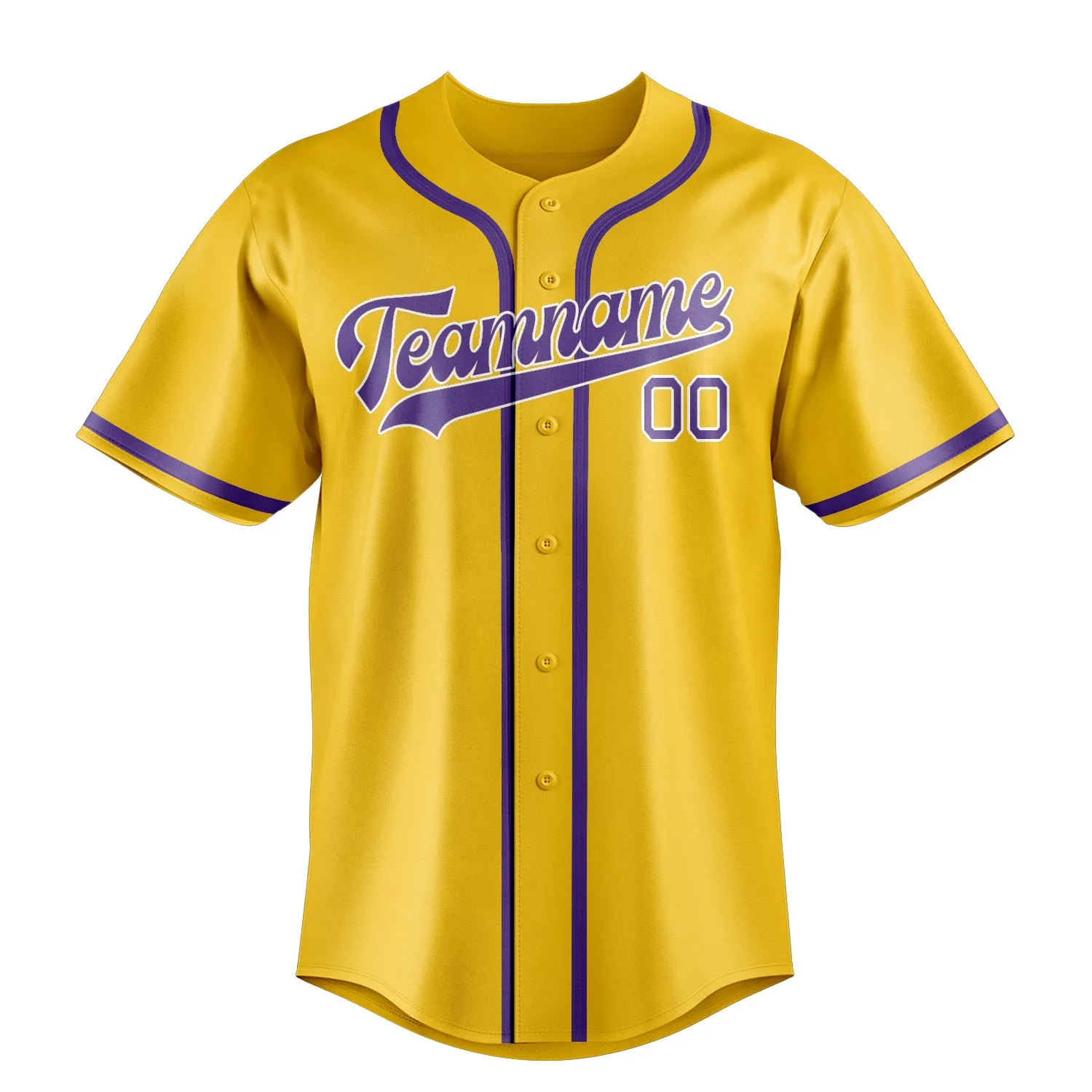 Custom Gold Light Purple Baseball Jersey sold by Tailorly product image thumbnail 2
