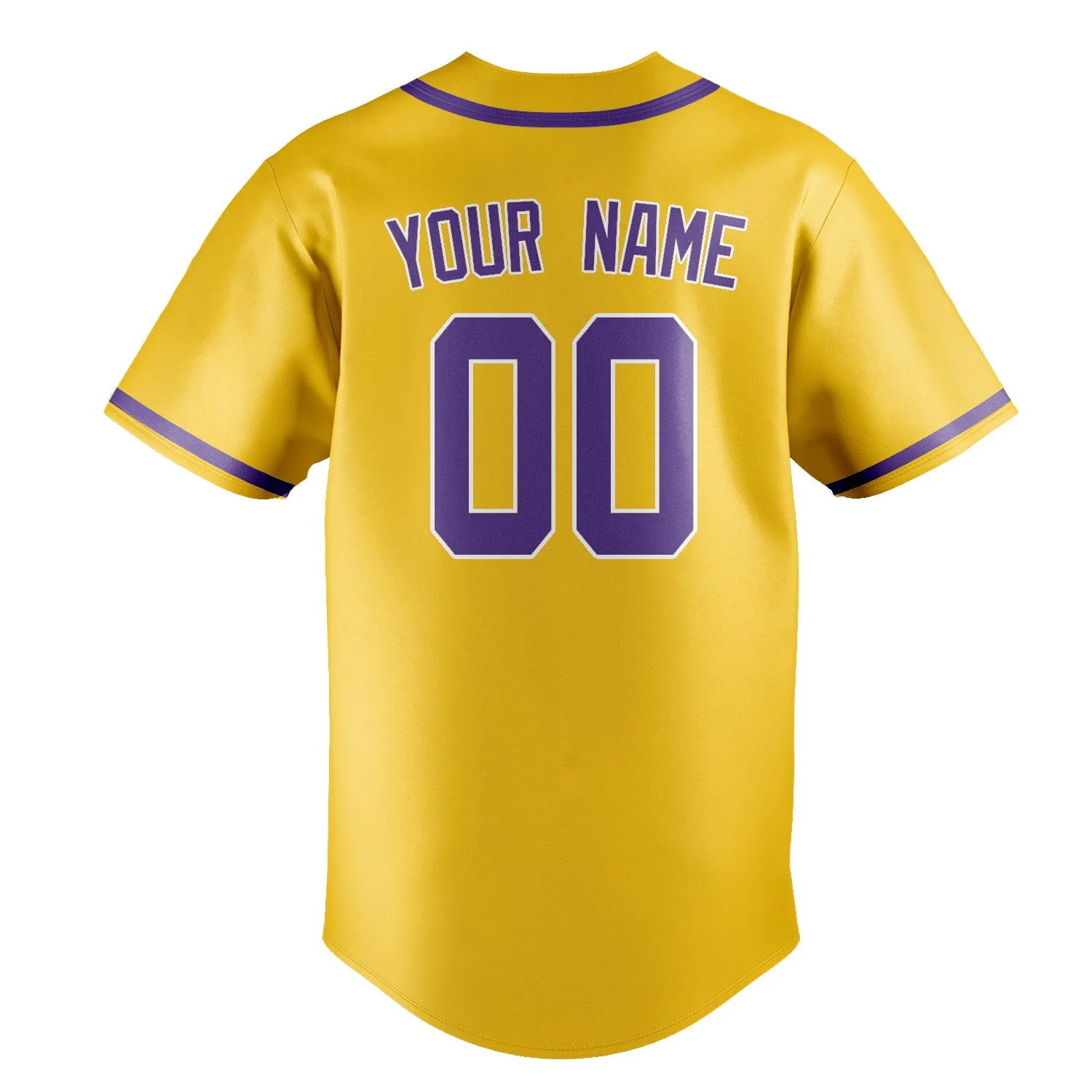 Custom Gold Light Purple Baseball Jersey sold by Tailorly product image thumbnail 3