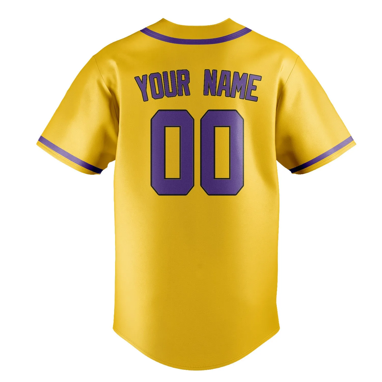 Custom Gold Light Purple Baseball Jersey sold by Tailorly product image thumbnail 3