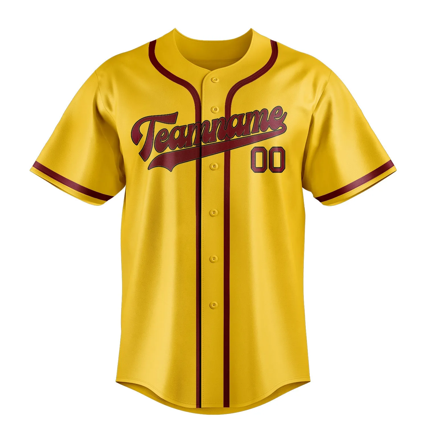 Custom Gold Crimson Red Baseball Jersey sold by Tailorly product image thumbnail 2