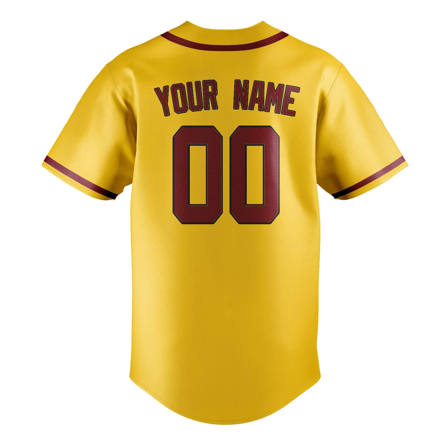 Custom Gold Crimson Red Baseball Jersey sold by Tailorly product image thumbnail 3