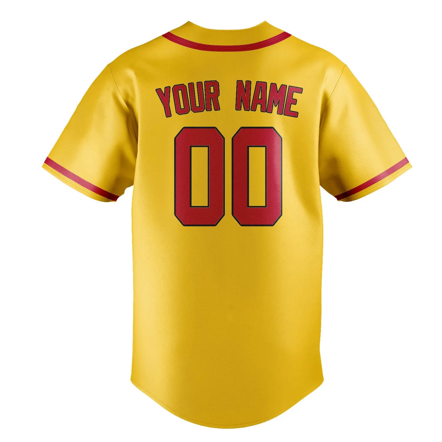 Custom Gold Red Baseball Jersey sold by Tailorly product image thumbnail 3