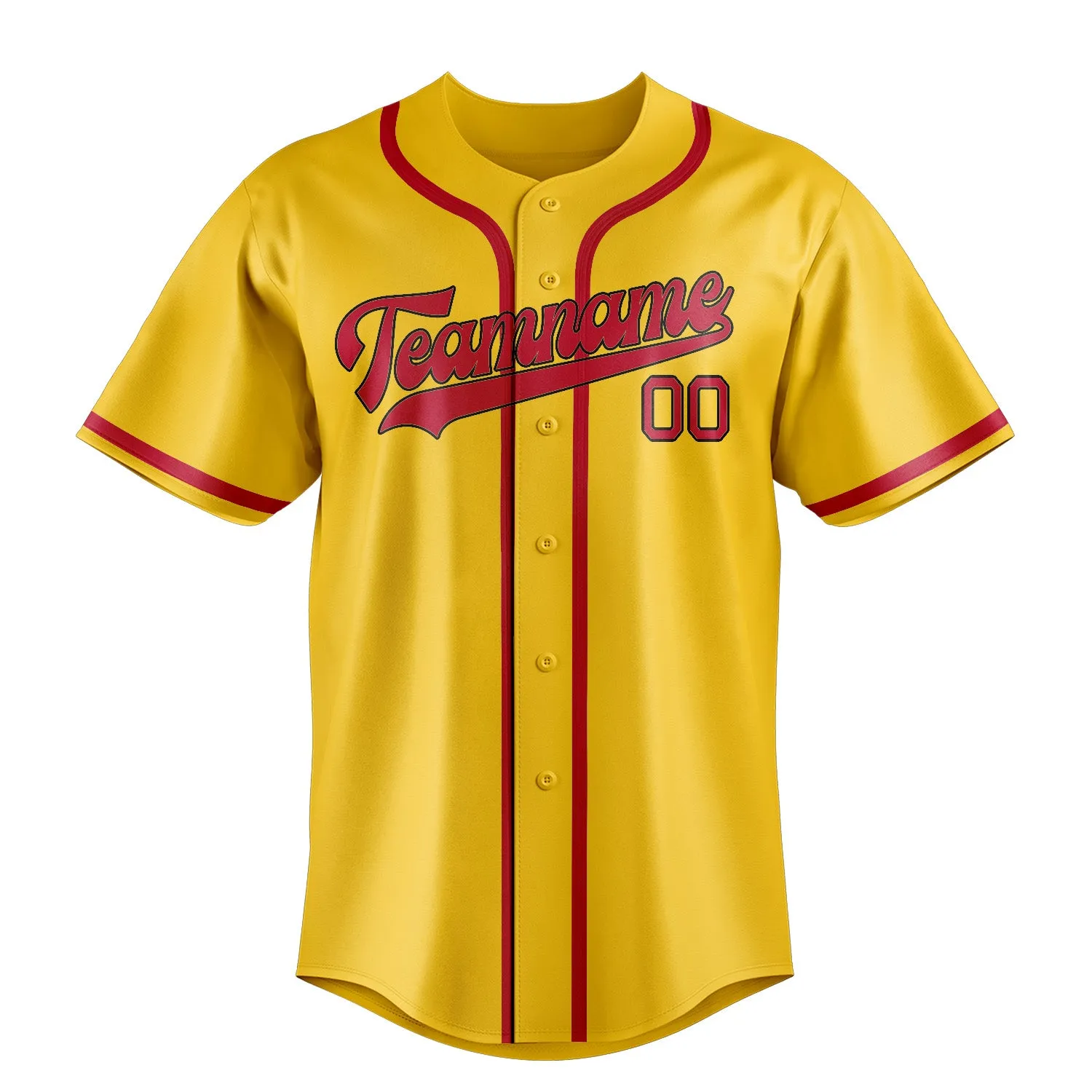 Custom Gold Red Baseball Jersey sold by Tailorly product image thumbnail 2