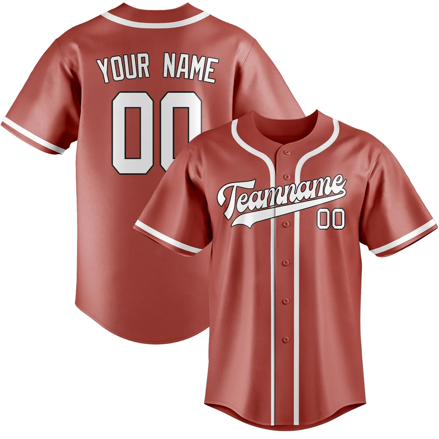 Custom Copper Rose White Baseball Jersey sold by Tailorly