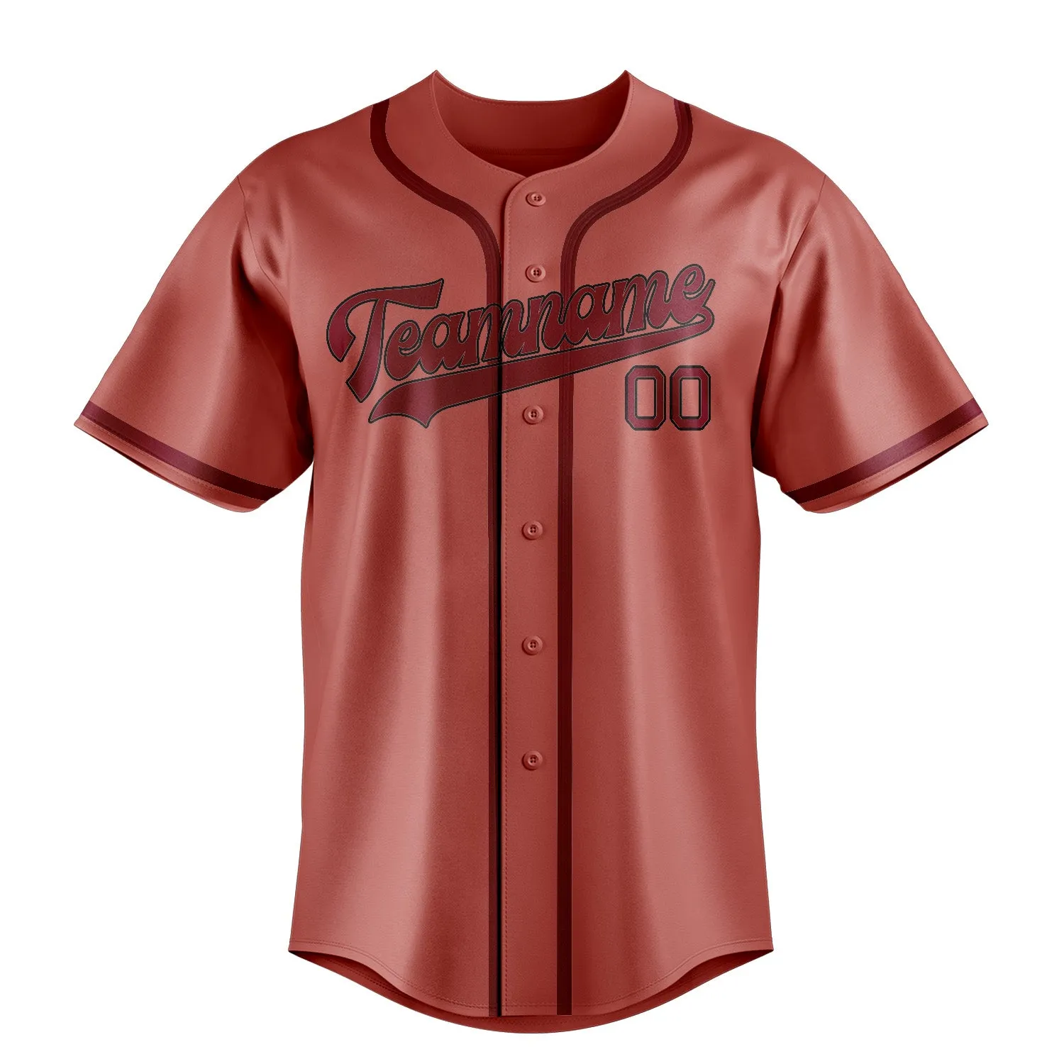 Custom Copper Rose Crimson Red Baseball Jersey sold by Tailorly product image thumbnail 2
