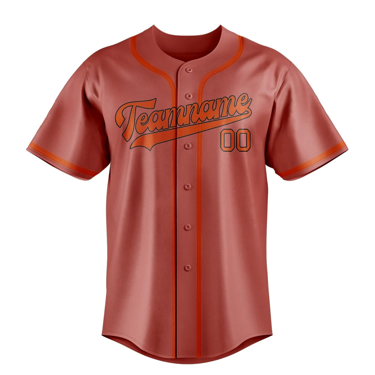 Custom Copper Rose Orange Red Baseball Jersey sold by Tailorly product image thumbnail 2