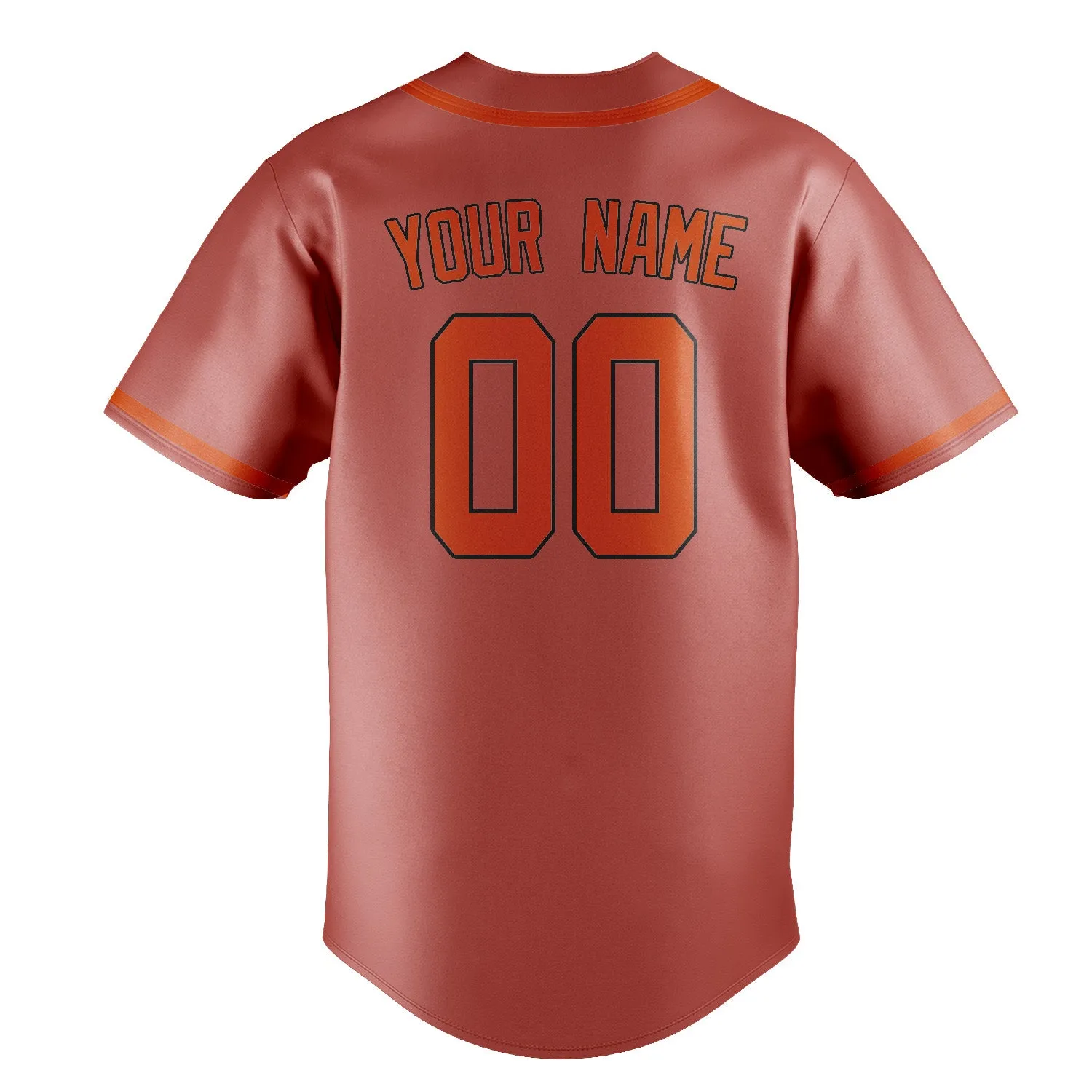 Custom Copper Rose Orange Red Baseball Jersey sold by Tailorly product image thumbnail 3