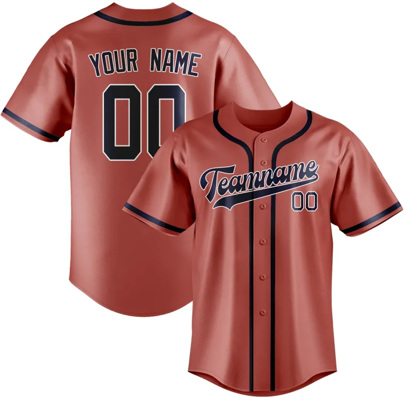 Custom Copper Rose Blue Baseball Jersey made by Tailorly