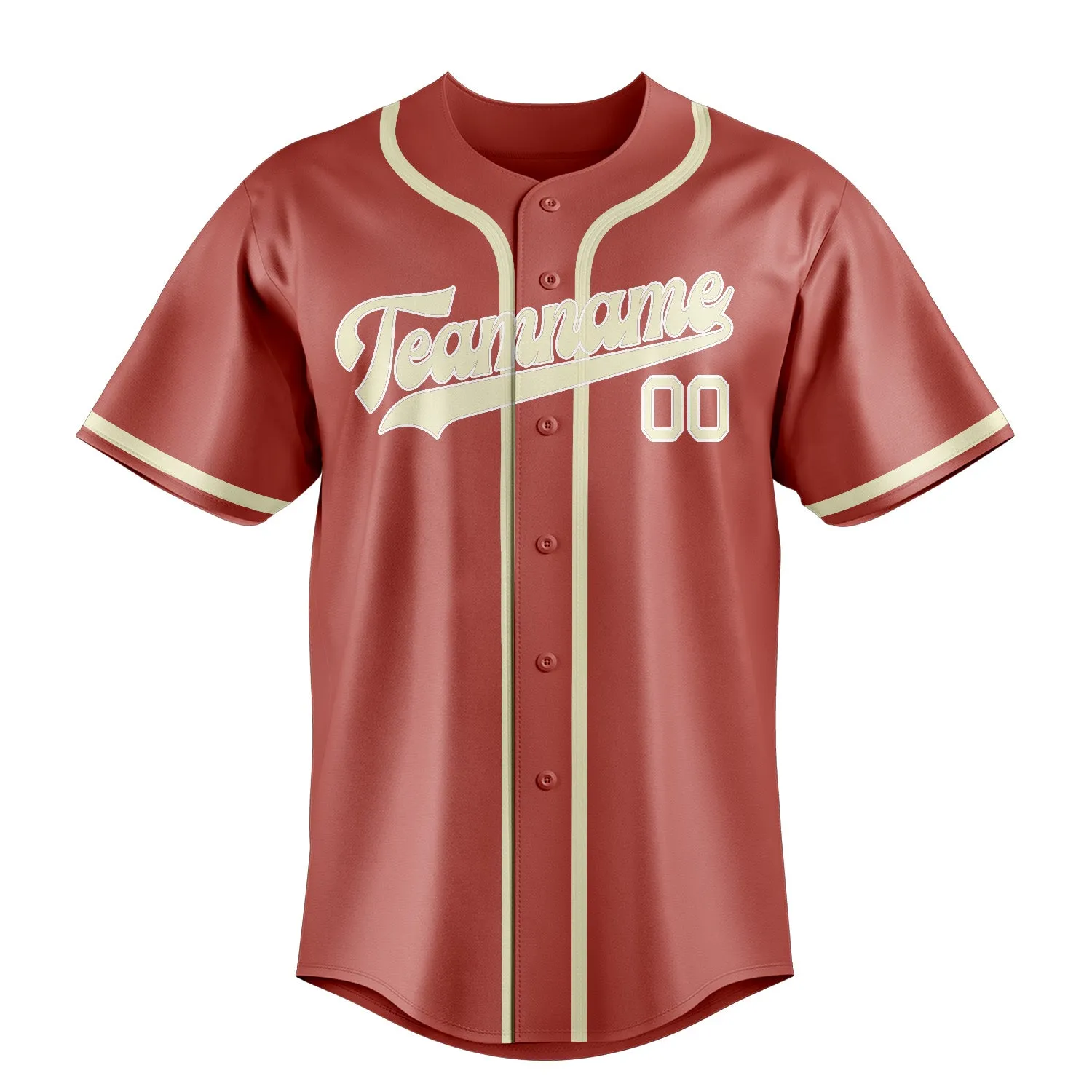 Custom Copper Rose Cream Baseball Jersey sold by Tailorly product image thumbnail 2