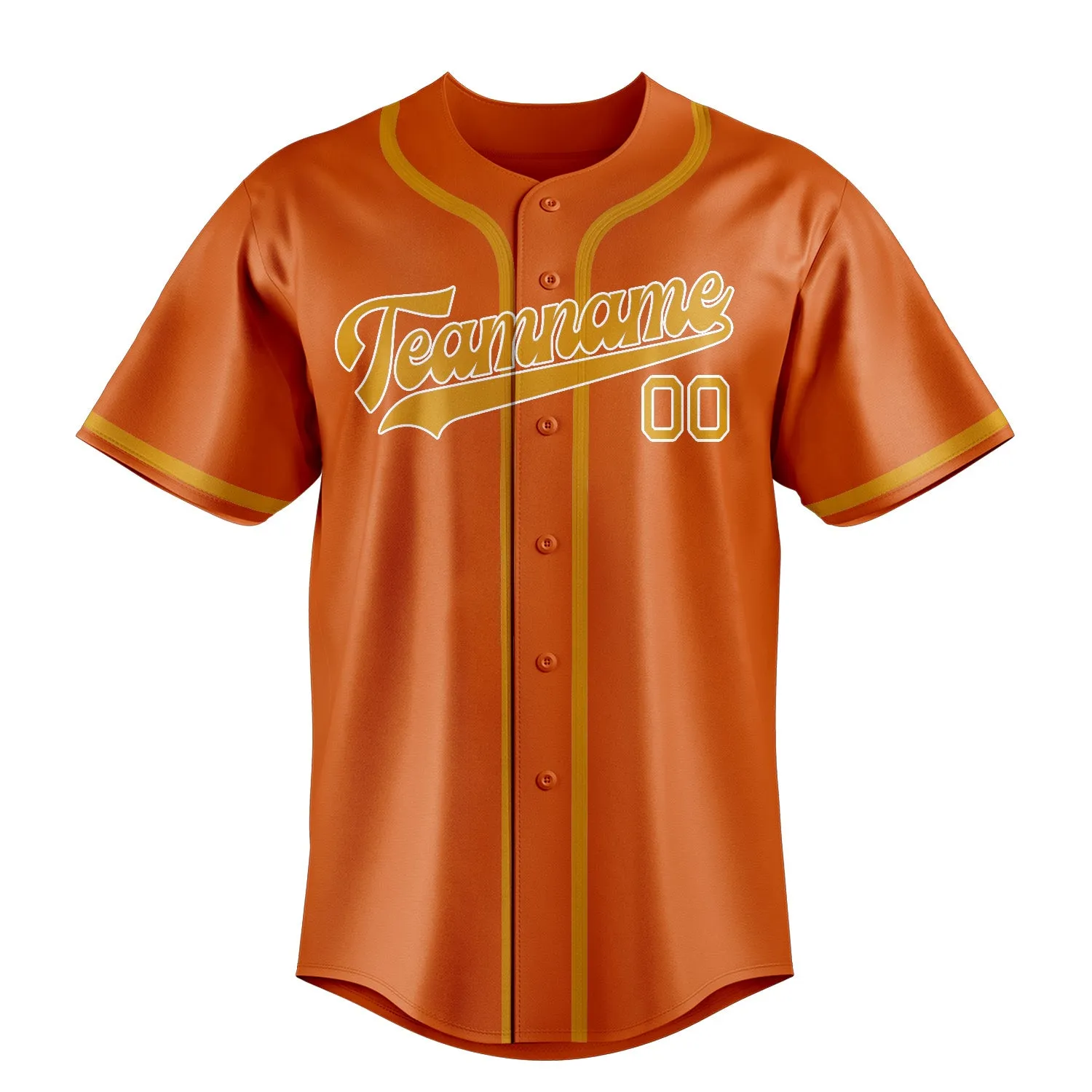 Custom Orange Yellow Baseball Jersey sold by Tailorly product image thumbnail 2