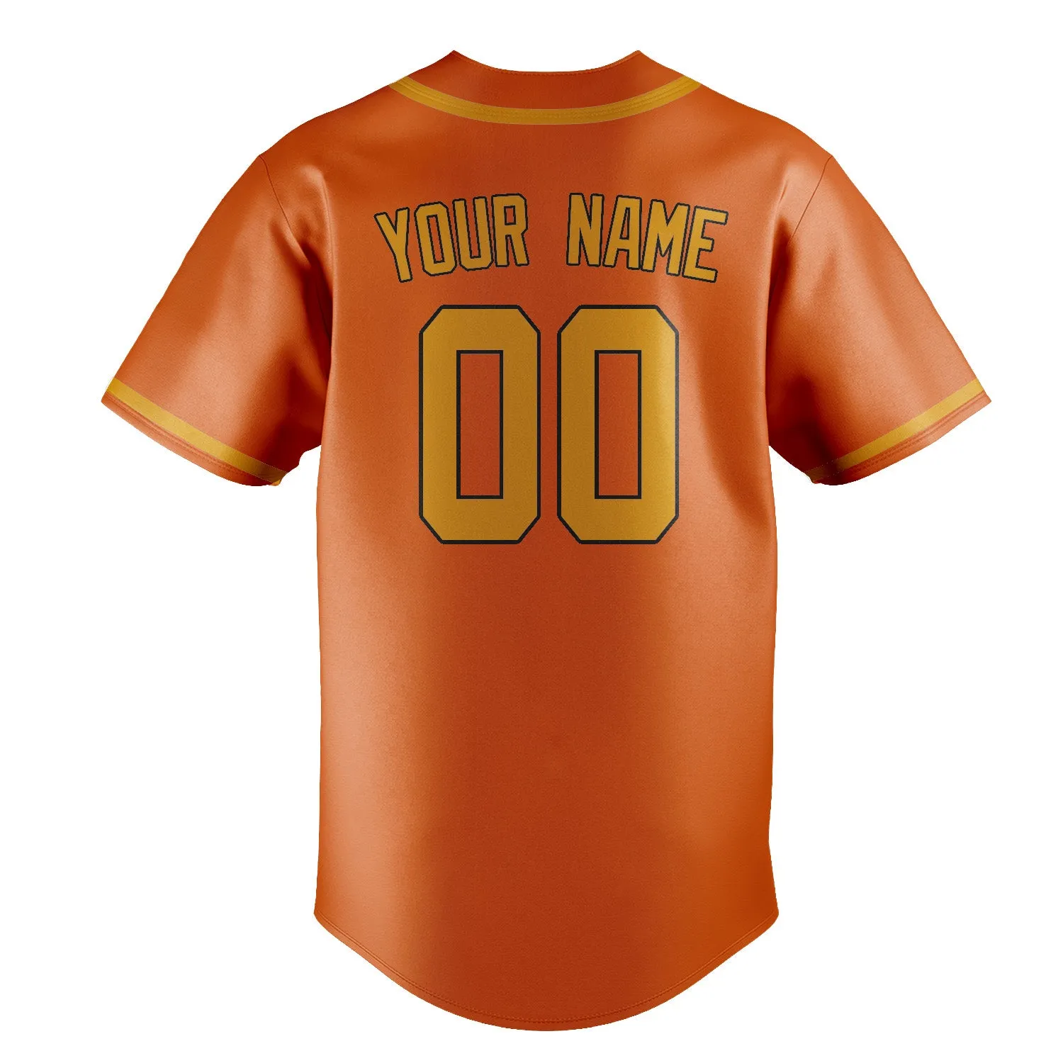 Custom Orange Yellow Baseball Jersey sold by Tailorly product image thumbnail 3