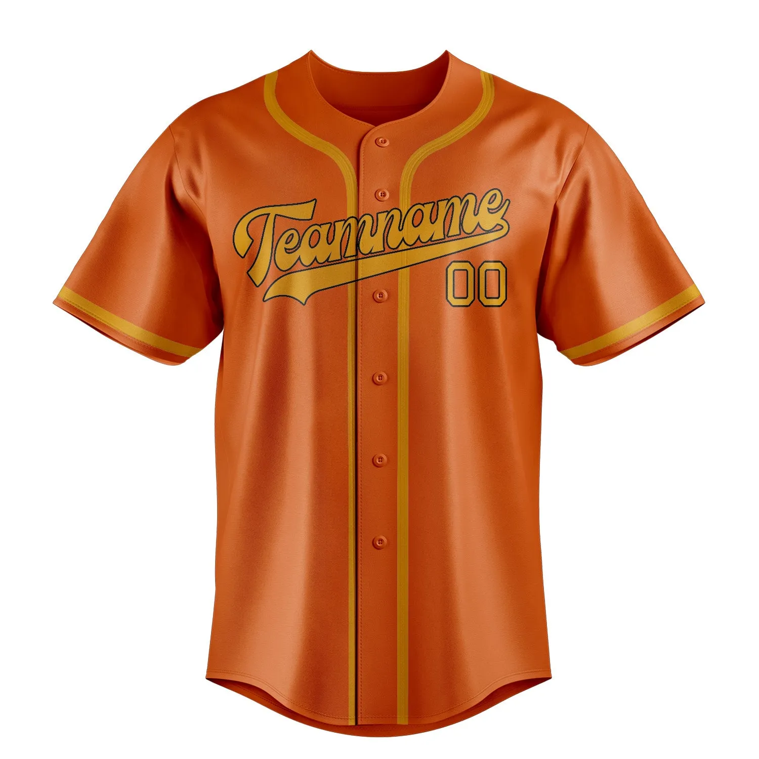 Custom Orange Yellow Baseball Jersey sold by Tailorly product image thumbnail 2