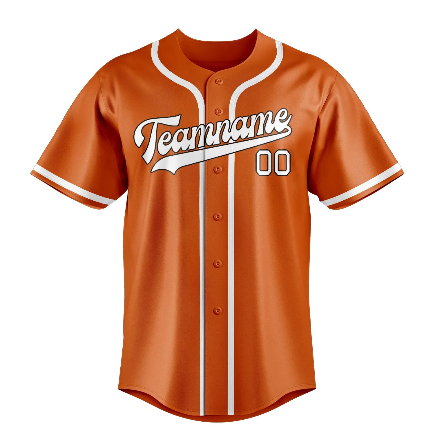 Custom Orange White Baseball Jersey sold by Tailorly product image thumbnail 2