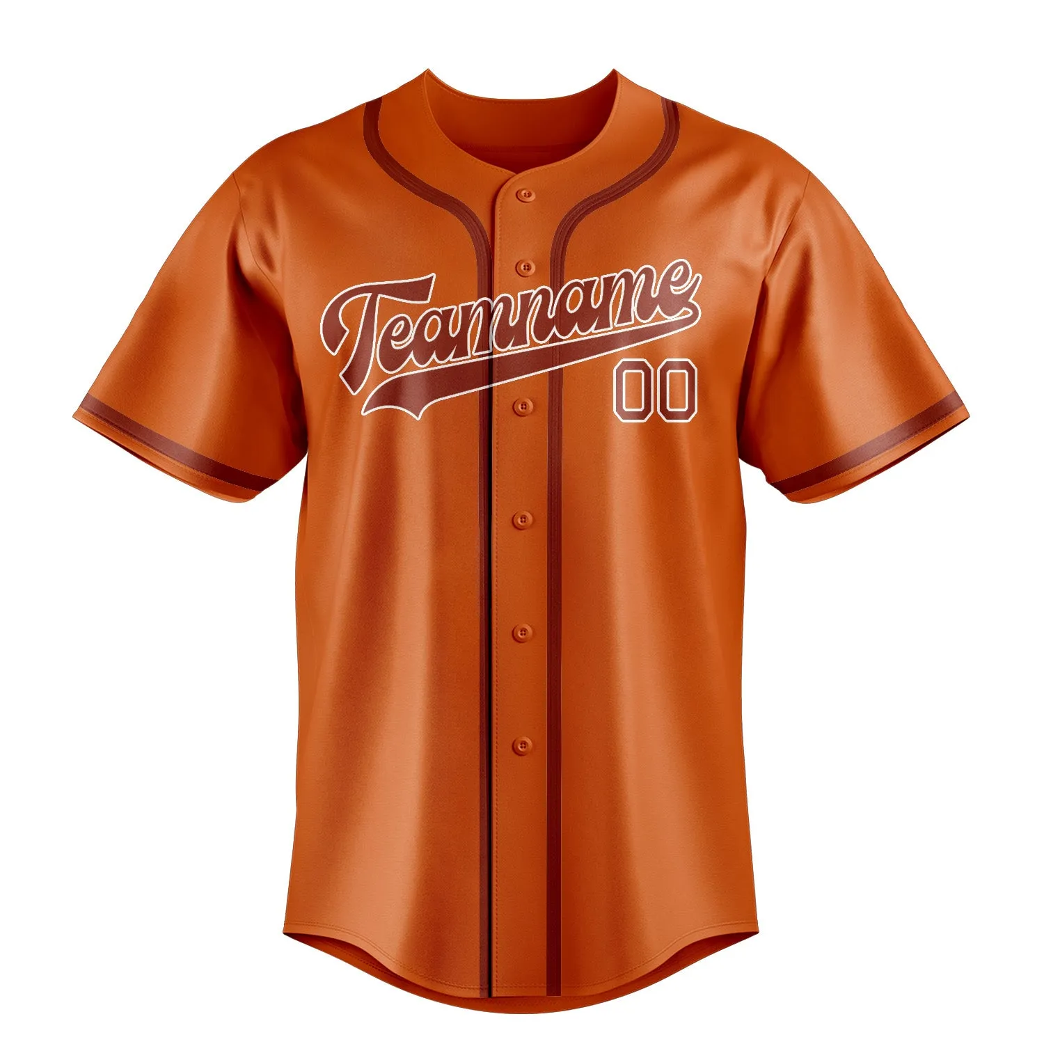 Custom Orange Coral Red Baseball Jersey sold by Tailorly product image thumbnail 2