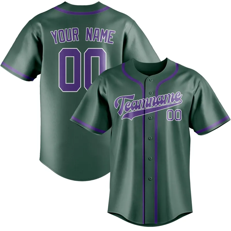 Custom Blue Green Light Purple Baseball Jersey made by Tailorly