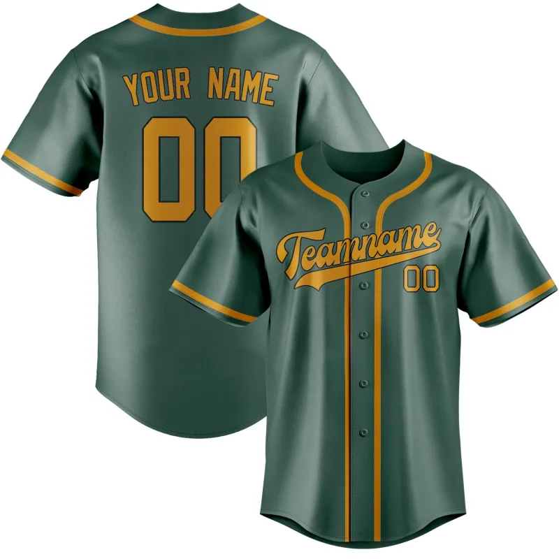 Custom Blue Green Yellow Baseball Jersey made by Tailorly