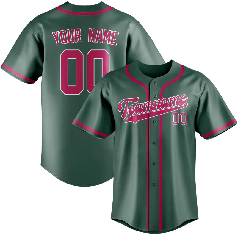 Custom Blue Green Pink Baseball Jersey made by Tailorly