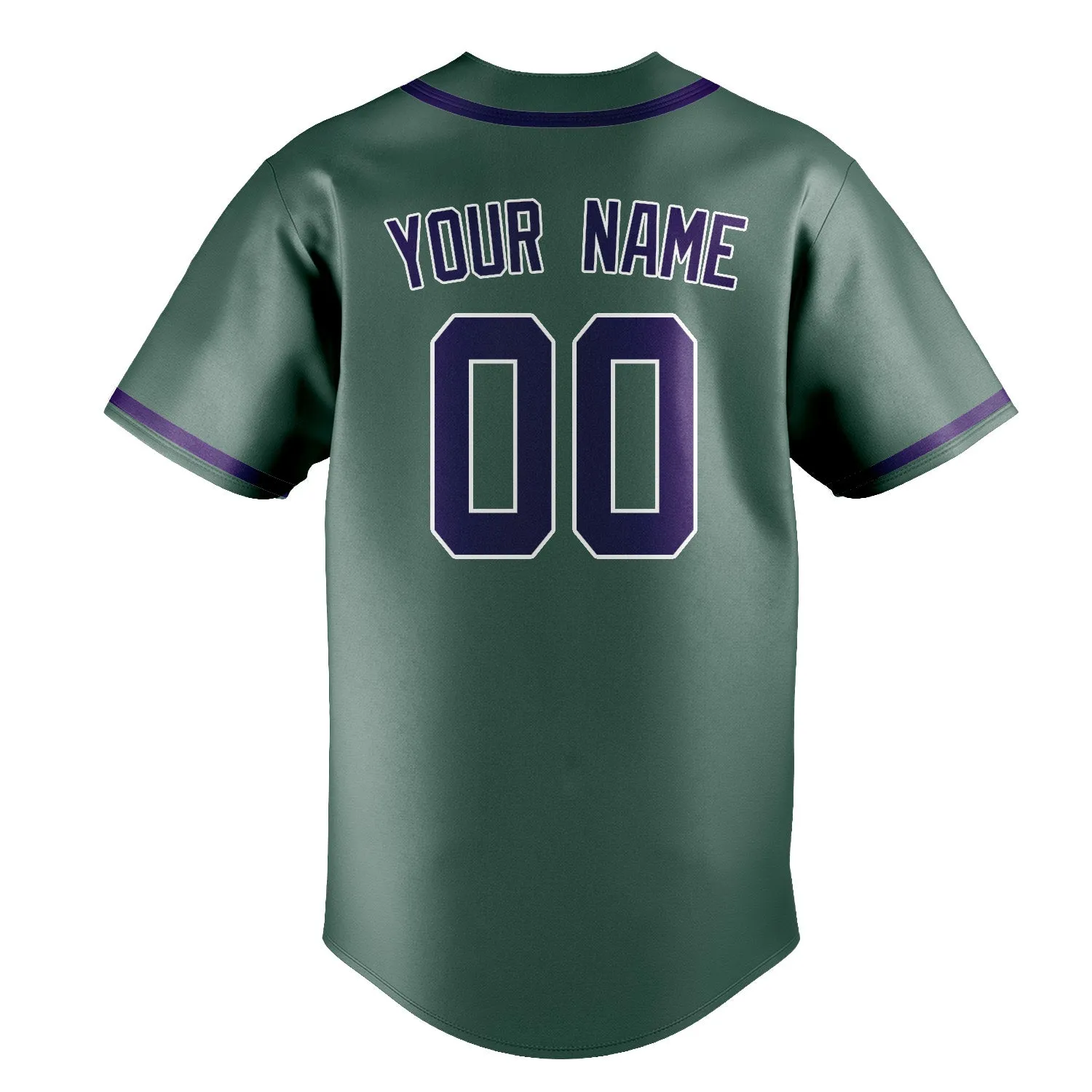 Custom Blue Green Purple Baseball Jersey sold by Tailorly product image thumbnail 3