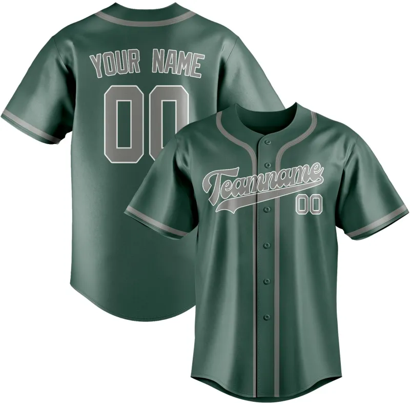 Custom Blue Green Gray Baseball Jersey made by Tailorly