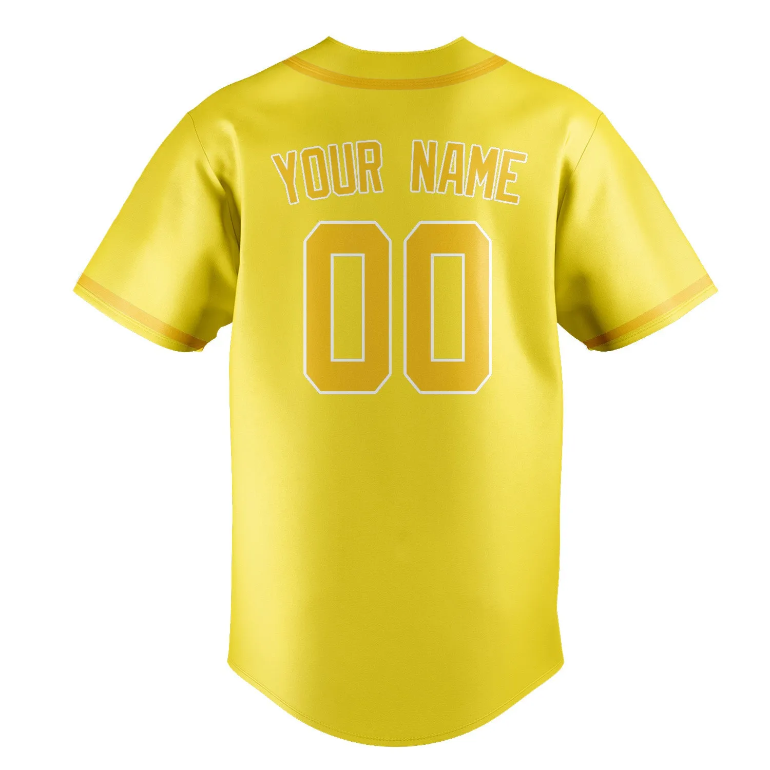 Custom Light Yellow Gold Baseball Jersey sold by Tailorly product image thumbnail 3