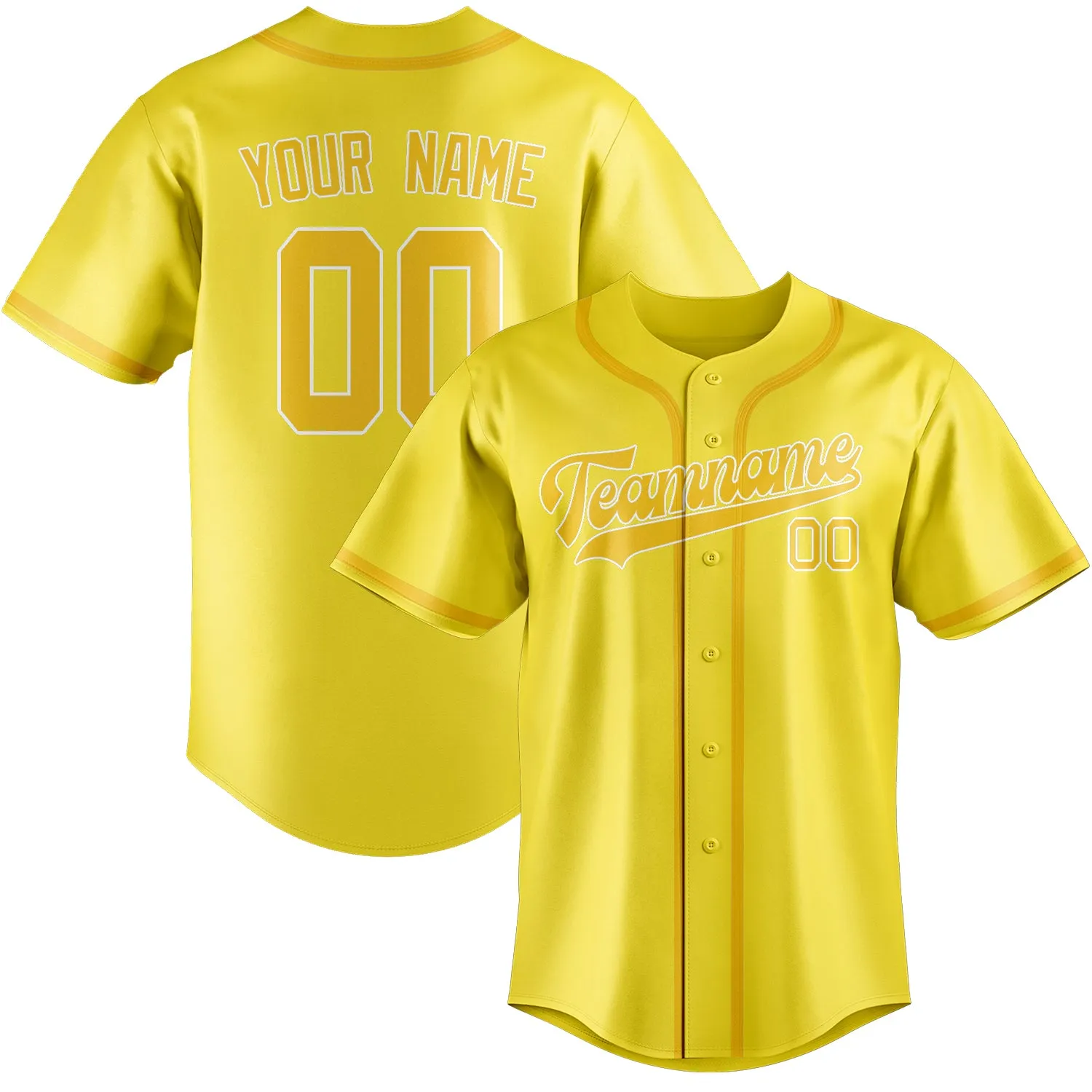 Custom Light Yellow Gold Baseball Jersey sold by Tailorly