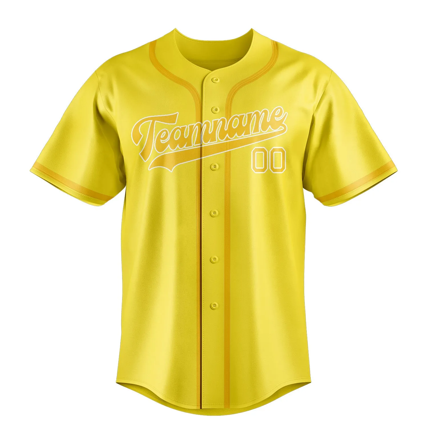 Custom Light Yellow Gold Baseball Jersey sold by Tailorly product image thumbnail 2