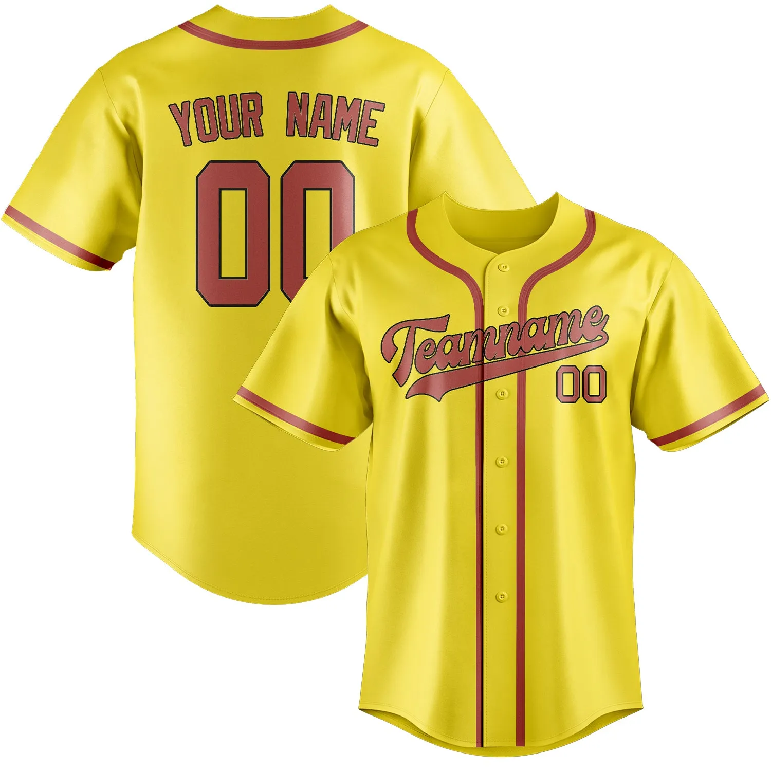 Custom Light Yellow Copper Rose Baseball Jersey sold by Tailorly