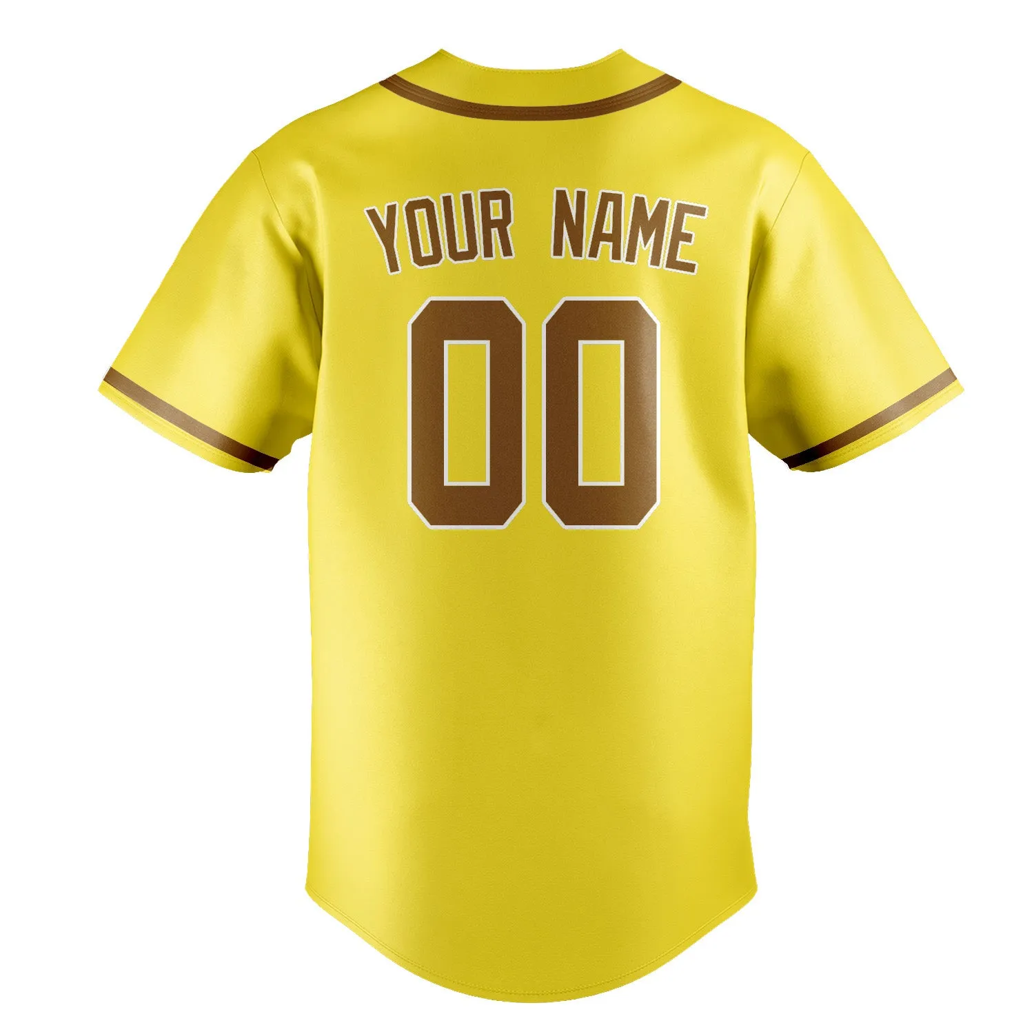 Custom Light Yellow Khaki Baseball Jersey sold by Tailorly product image thumbnail 3