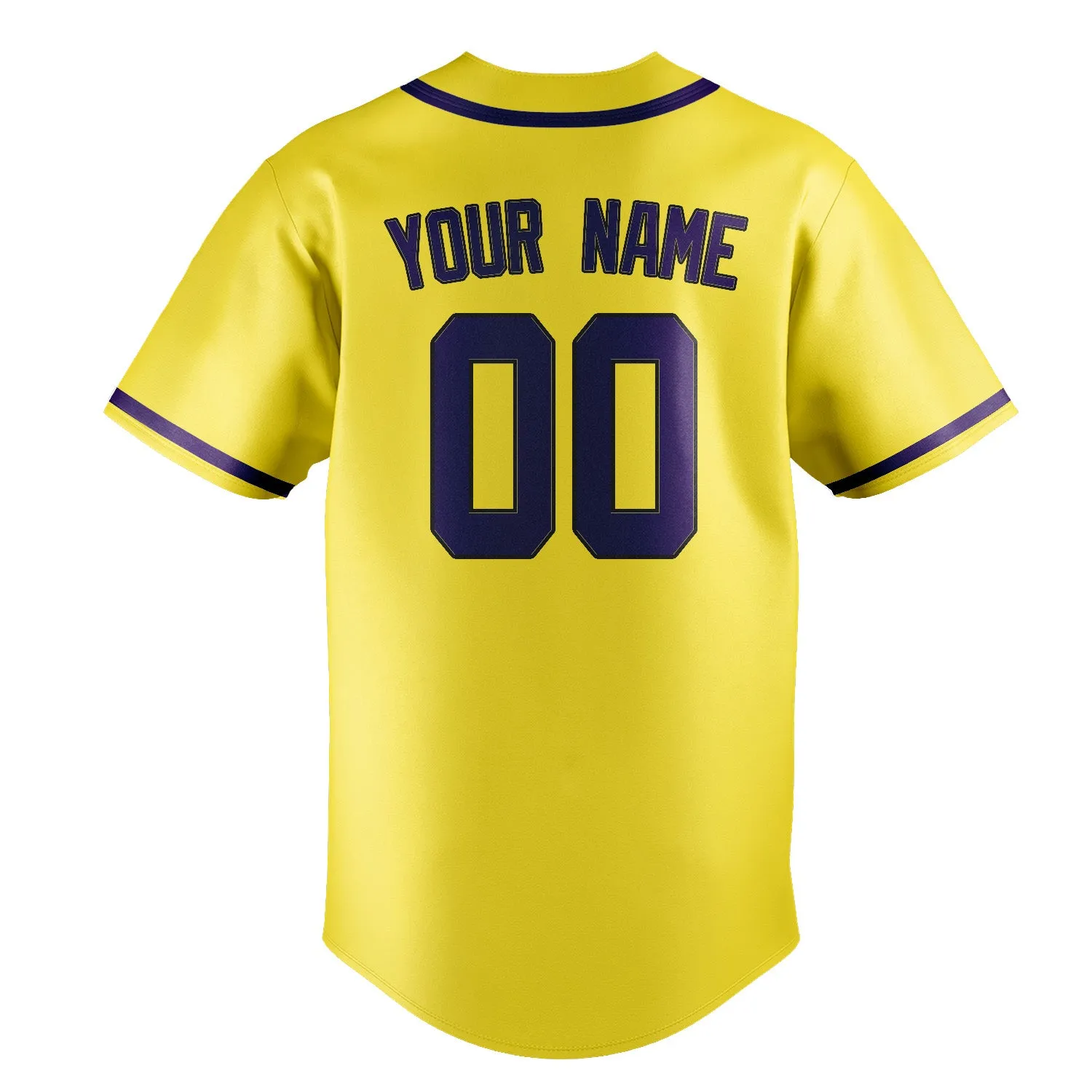 Custom Light Yellow Purple Baseball Jersey sold by Tailorly product image thumbnail 3