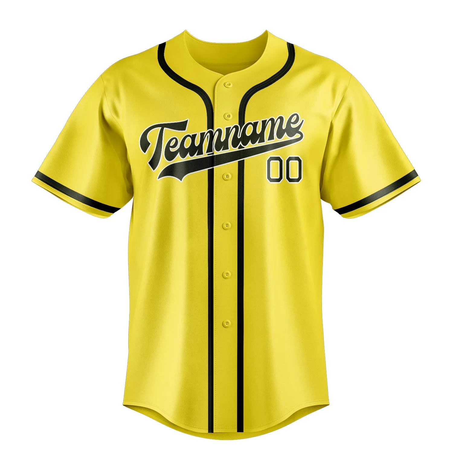 Custom Light Yellow Olive Baseball Jersey sold by Tailorly product image thumbnail 2
