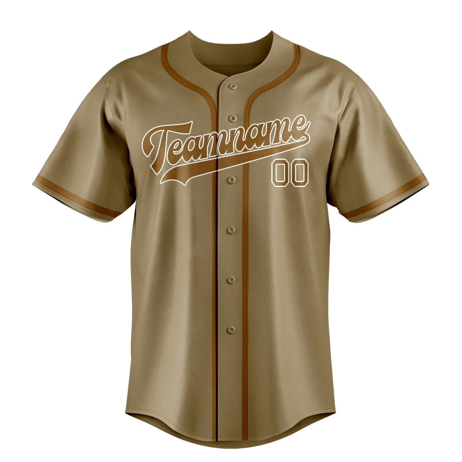 Custom Light Khaki Khaki Baseball Jersey sold by Tailorly product image thumbnail 2