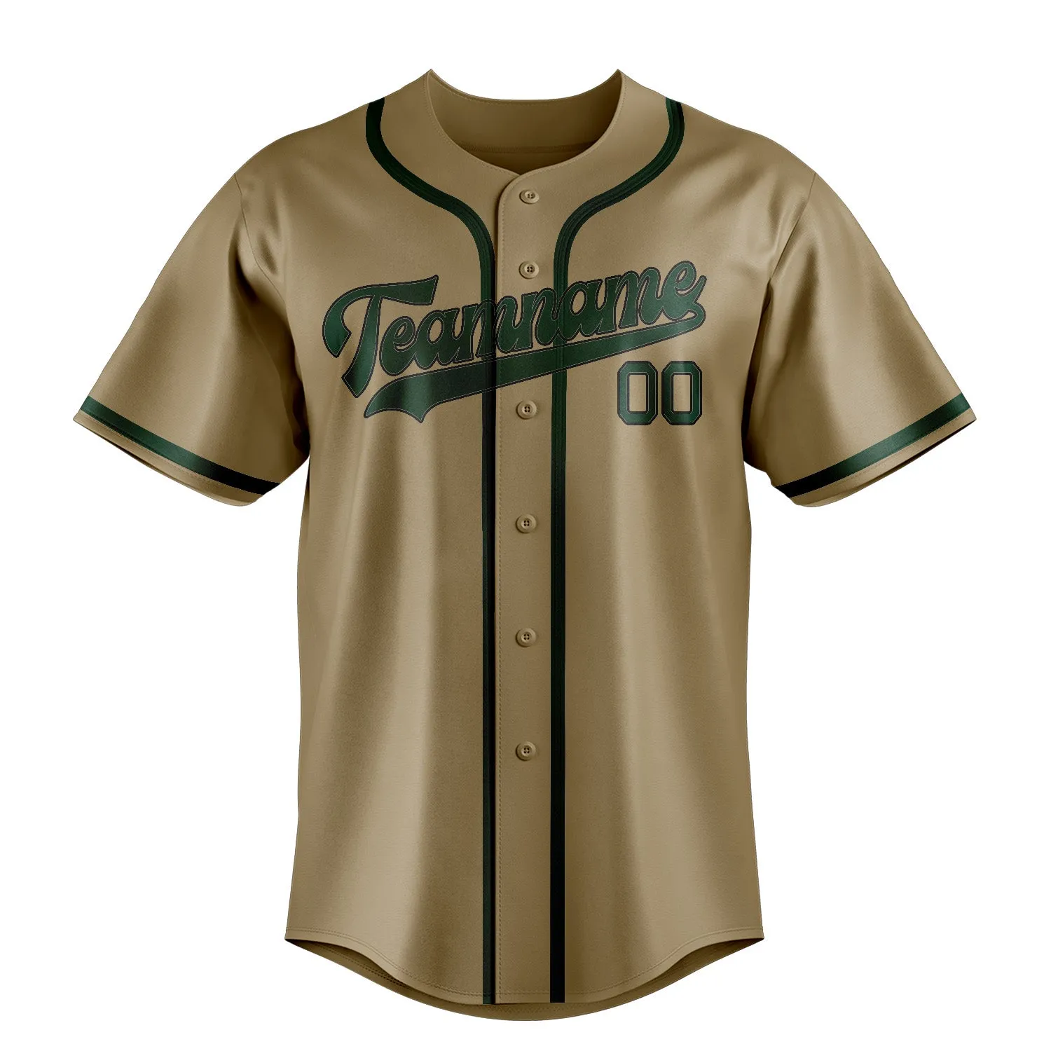 Custom Light Khaki Green Baseball Jersey sold by Tailorly product image thumbnail 2