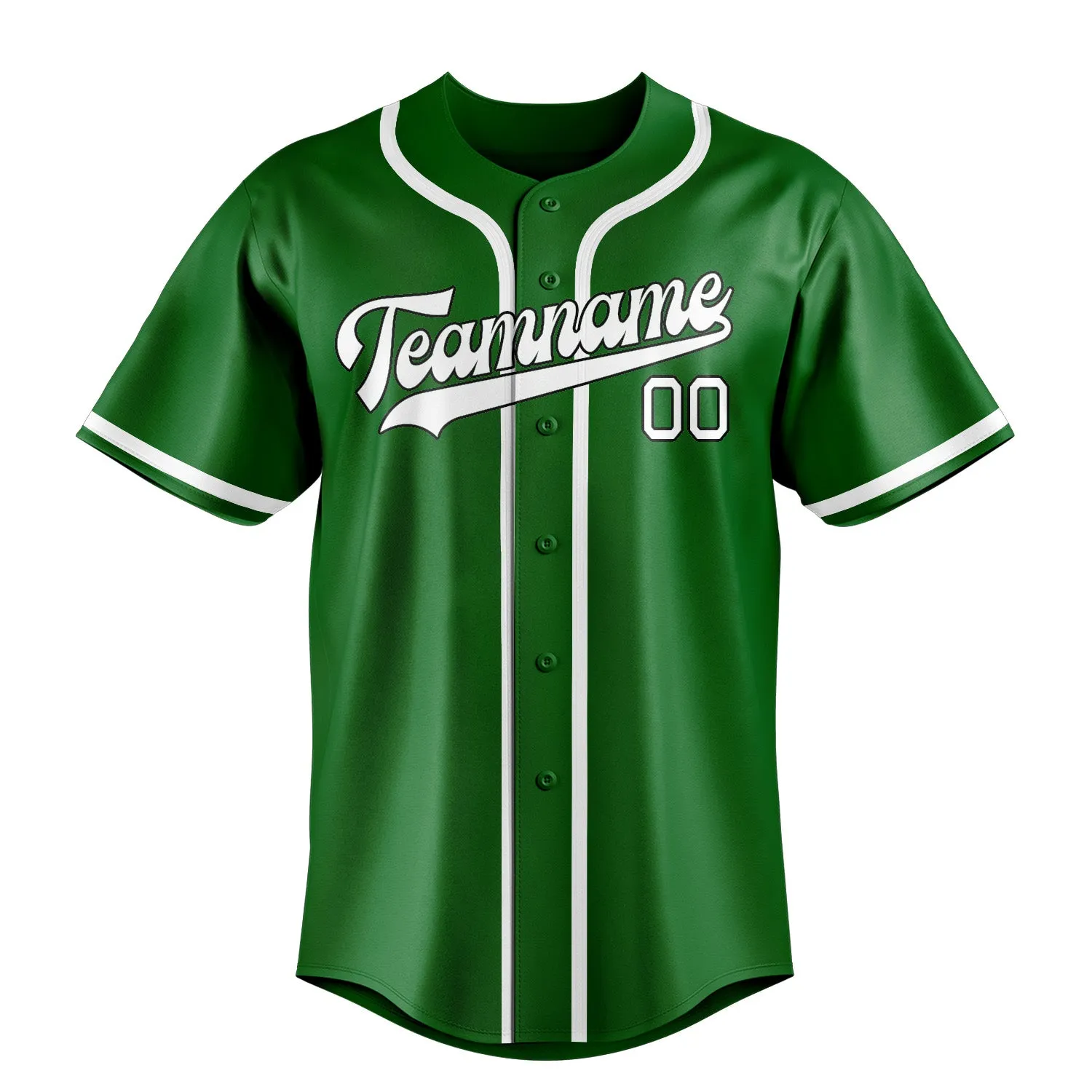Custom Emerald Green White Baseball Jersey sold by Tailorly product image thumbnail 2