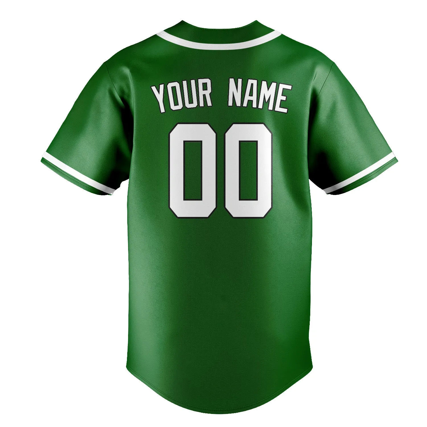Custom Emerald Green White Baseball Jersey sold by Tailorly product image thumbnail 3