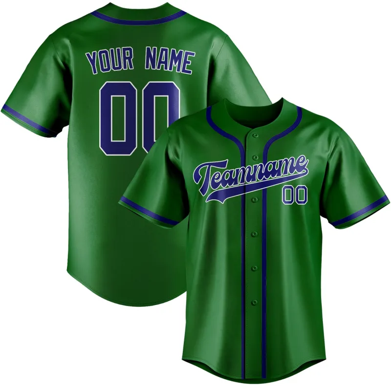 Custom Emerald Green Sky Blue Baseball Jersey made by Tailorly