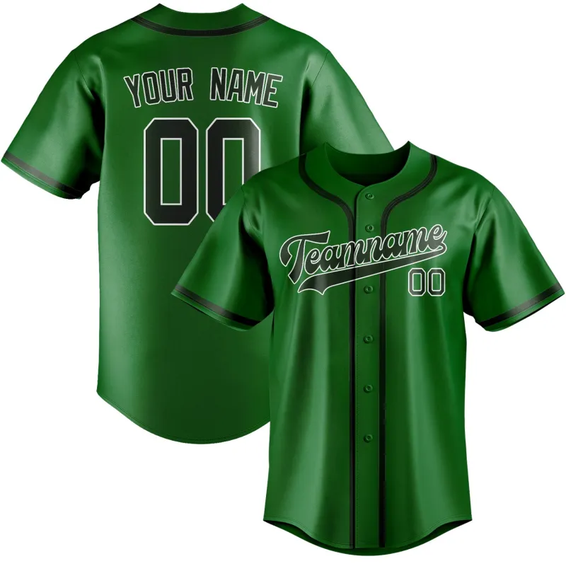 Custom Emerald Green Dark Green Baseball Jersey made by Tailorly