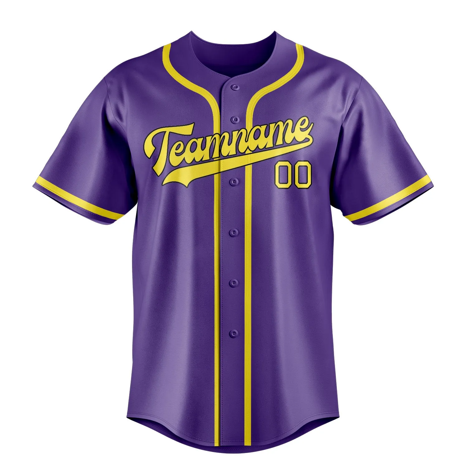 Custom Light Purple Light Yellow Baseball Jersey sold by Tailorly product image thumbnail 2
