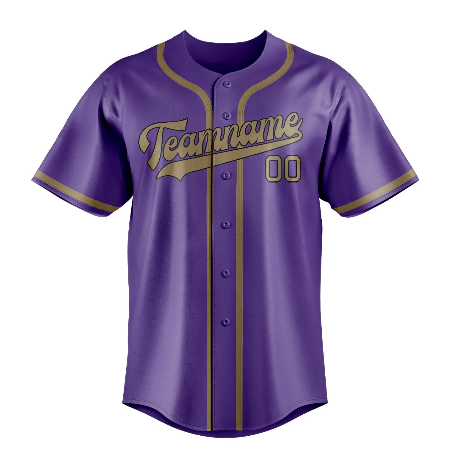 Custom Light Purple Light Khaki Baseball Jersey sold by Tailorly product image thumbnail 2