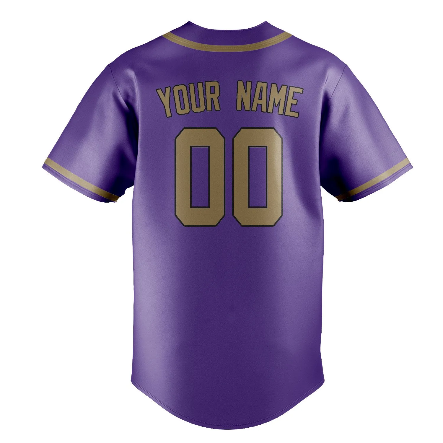 Custom Light Purple Light Khaki Baseball Jersey sold by Tailorly product image thumbnail 3