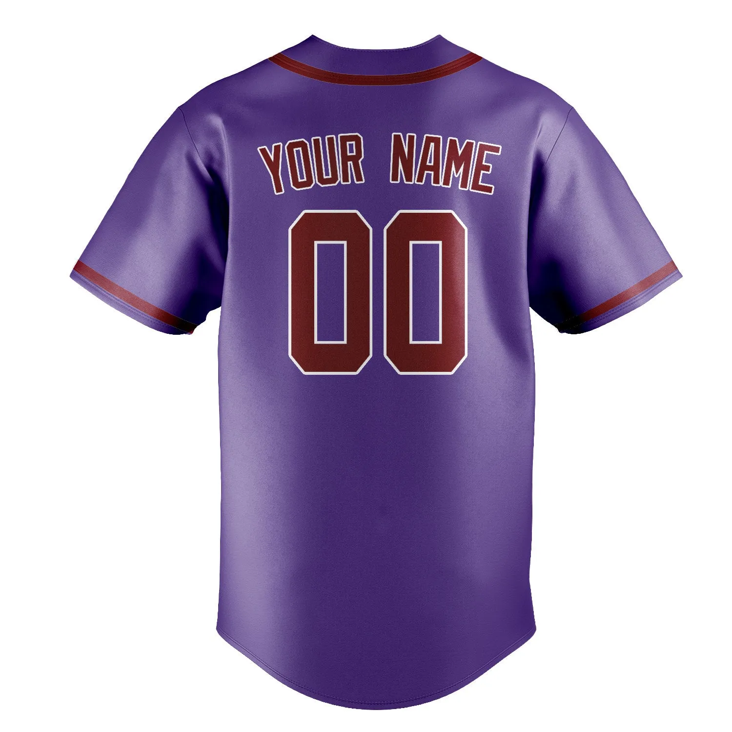 Custom Light Purple Crimson Red Baseball Jersey sold by Tailorly product image thumbnail 2