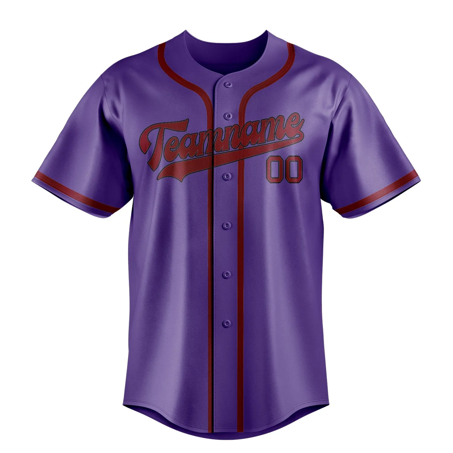 Custom Light Purple Crimson Red Baseball Jersey sold by Tailorly product image thumbnail 2