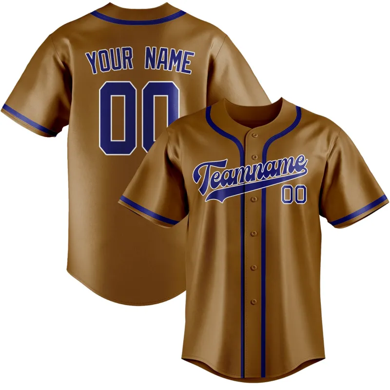 Custom Khaki Sky Blue Baseball Jersey made by Tailorly